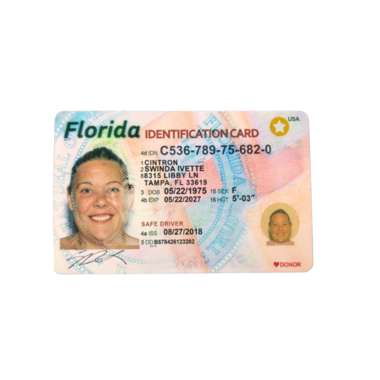 Florida Fake Driver License 1 Automatic Fl Fake Id
