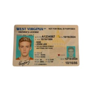 West Virginia Fake Driver's License