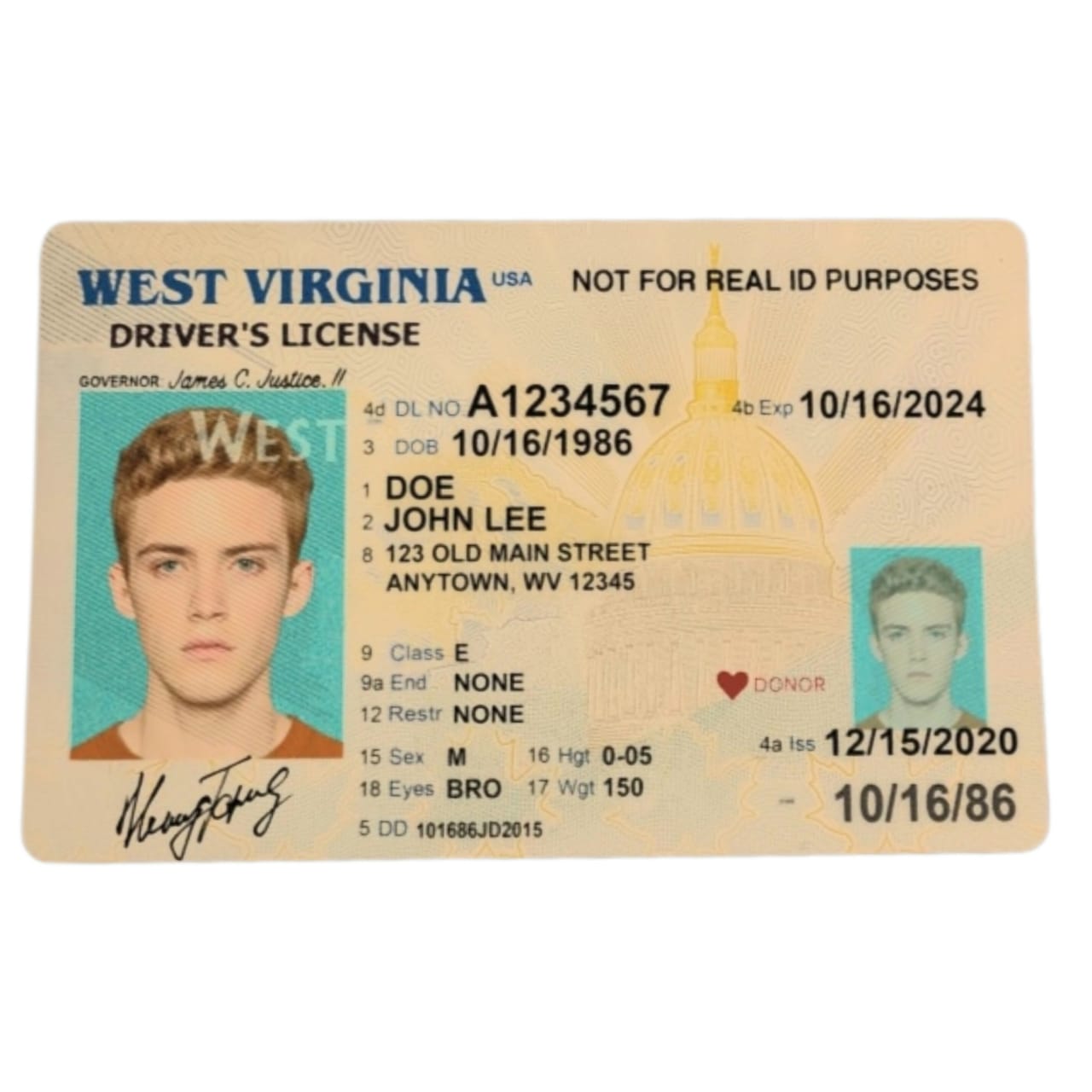 West Virginia Fake Driver's License | www.fakeidvendor.cc