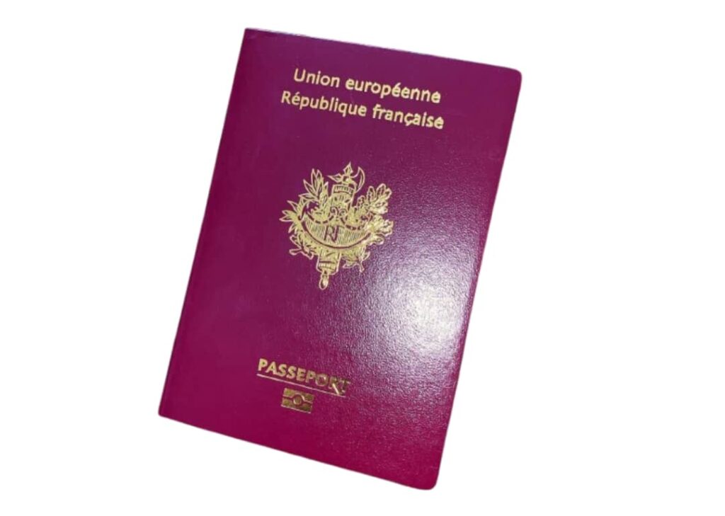 What does the French passport look like