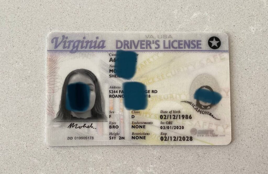 What does the new Virginia license look like