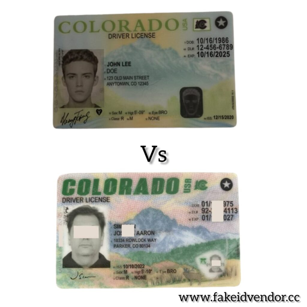 Colorado fake id vs real