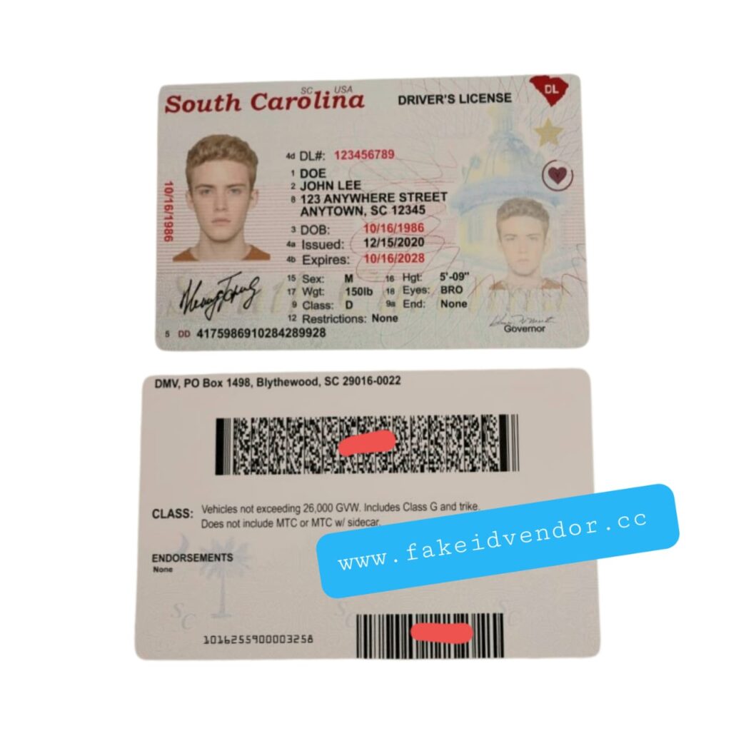 South Carolina fake address