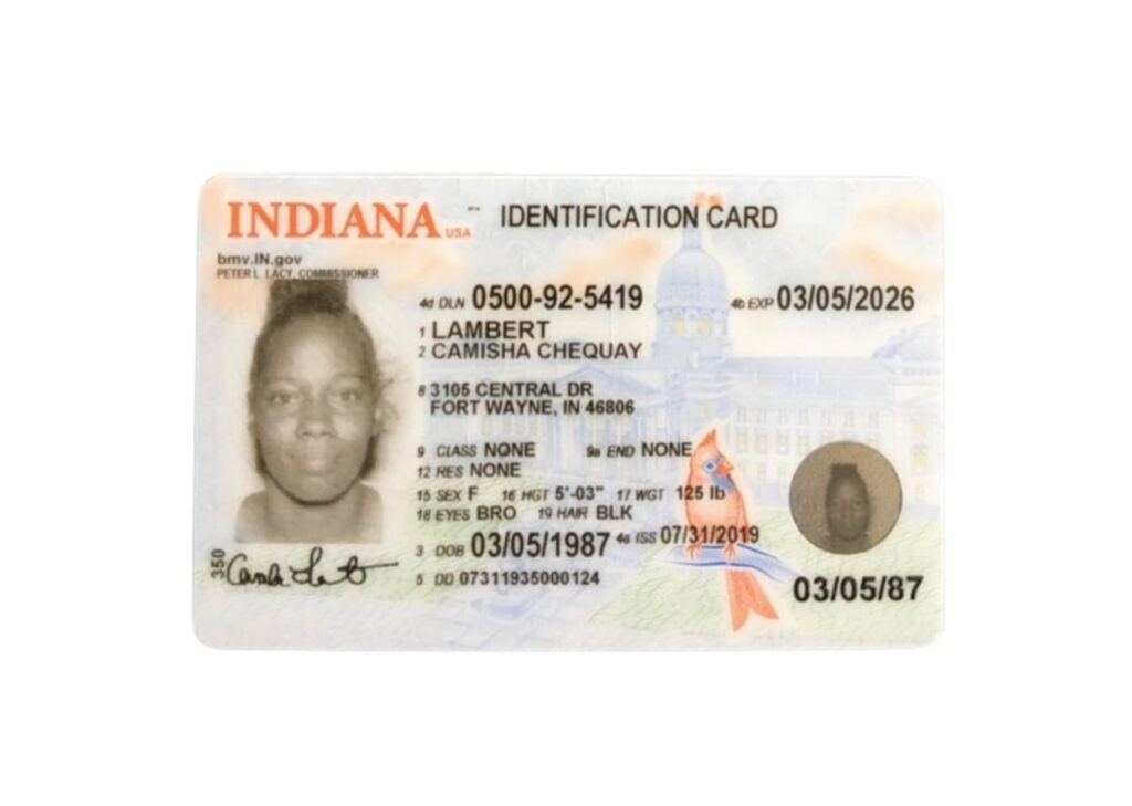 Fake Indiana id
